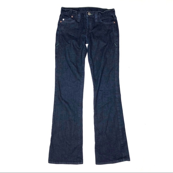 Armani Exchange Dark Wash The Skinny Boot Jeans 2 Short - Picture 1 of 10